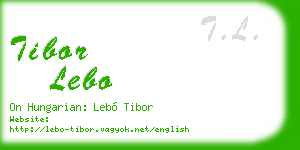 tibor lebo business card