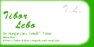 tibor lebo business card